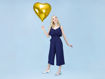 Picture of FOIL BALLOON HEART GOLD 24 INCH